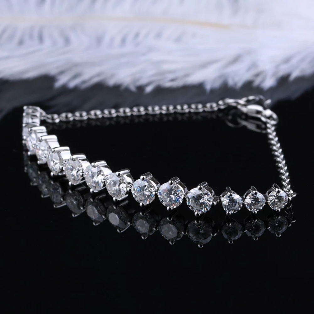 3 carat moissanite bracelet